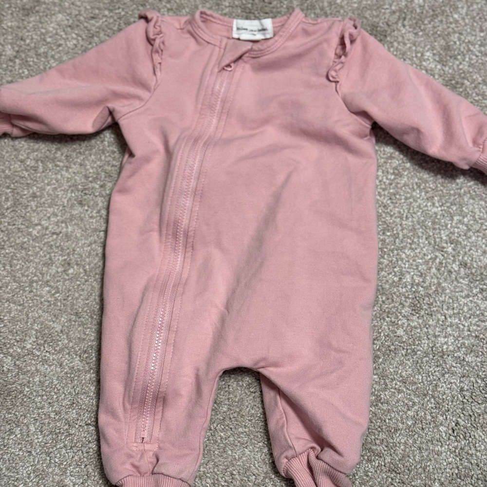 Baby Girl Miles the Label Footless Playsuit Bundle of 2 - Pink and Leopard